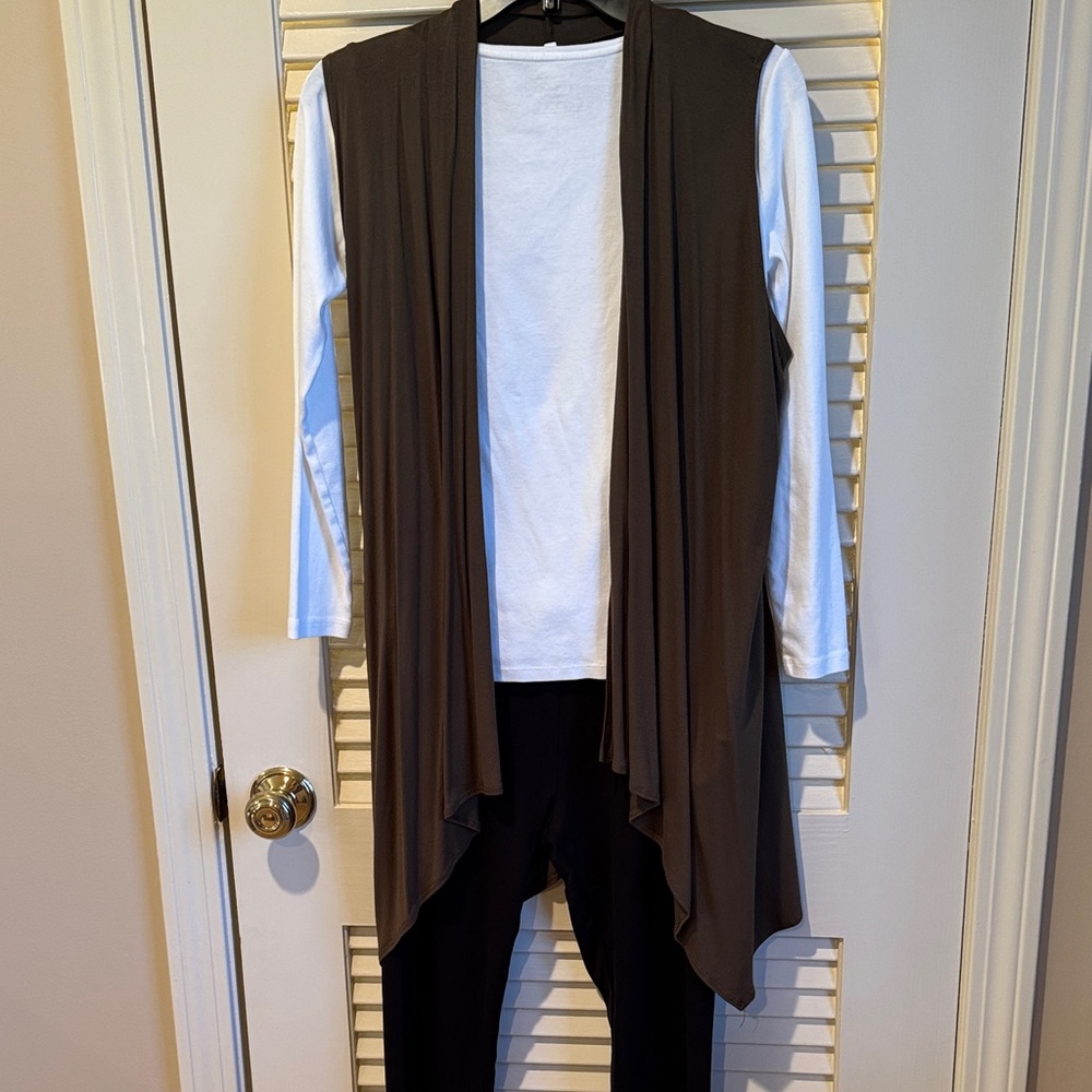Olive Green Waterfall Cardigan size Small